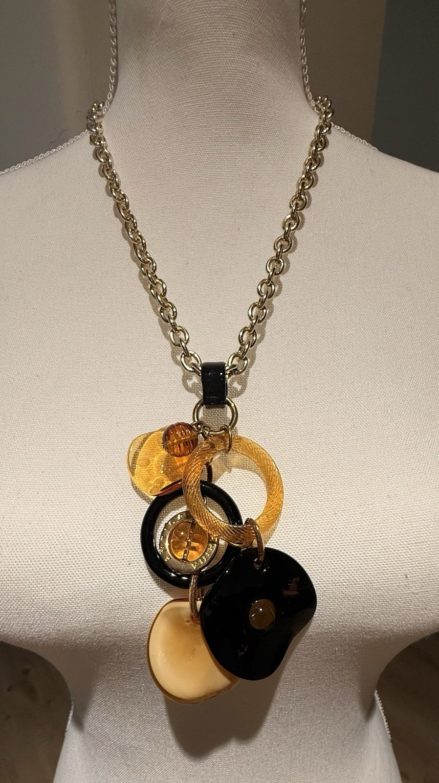 Pair Of Antica Murrina Venezia “Shiva” Italy Glass ESTATE necklaces 24k GP .925