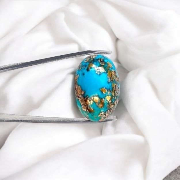 10 Ratti 9.40 Carat Natural Lab Certified Irani Firoza Turquoise Gem Stone Loose