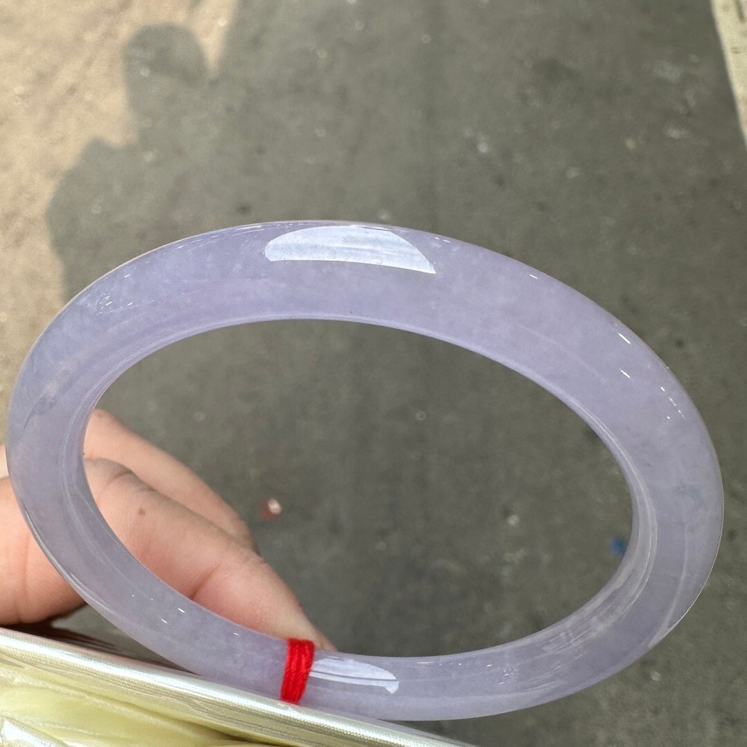 Nature ice Lavender&Purple Myanmar Jade jadeite bracelets Bangle 53mm