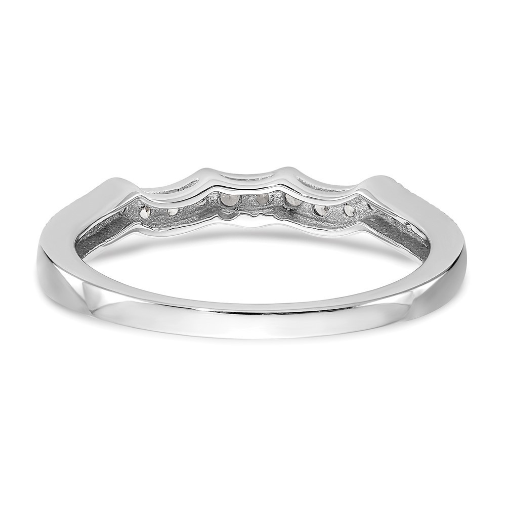 14K White Gold 1/4 Ct Lab Grown Diamond Wedding Band Ring Size 7 for Women