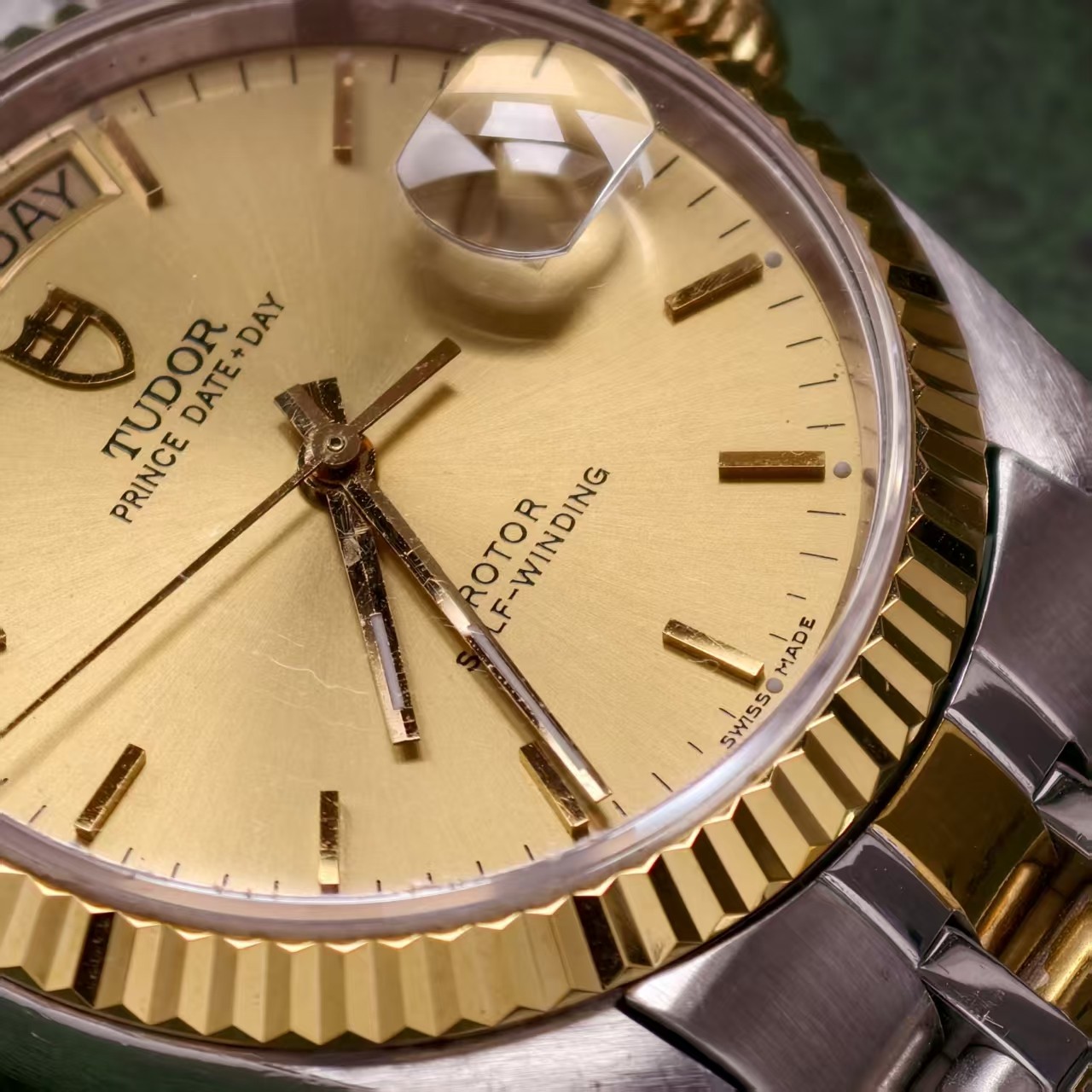 Tudor Champagne Scale Dial 76213 Prince Date Men’s Watch Automatic 36mm
