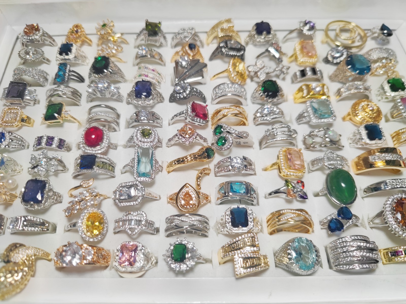 Wholesale 50Pcs Mixed Rings Bulk Finger Band Ring Lot Men Women Jewelry Fashion