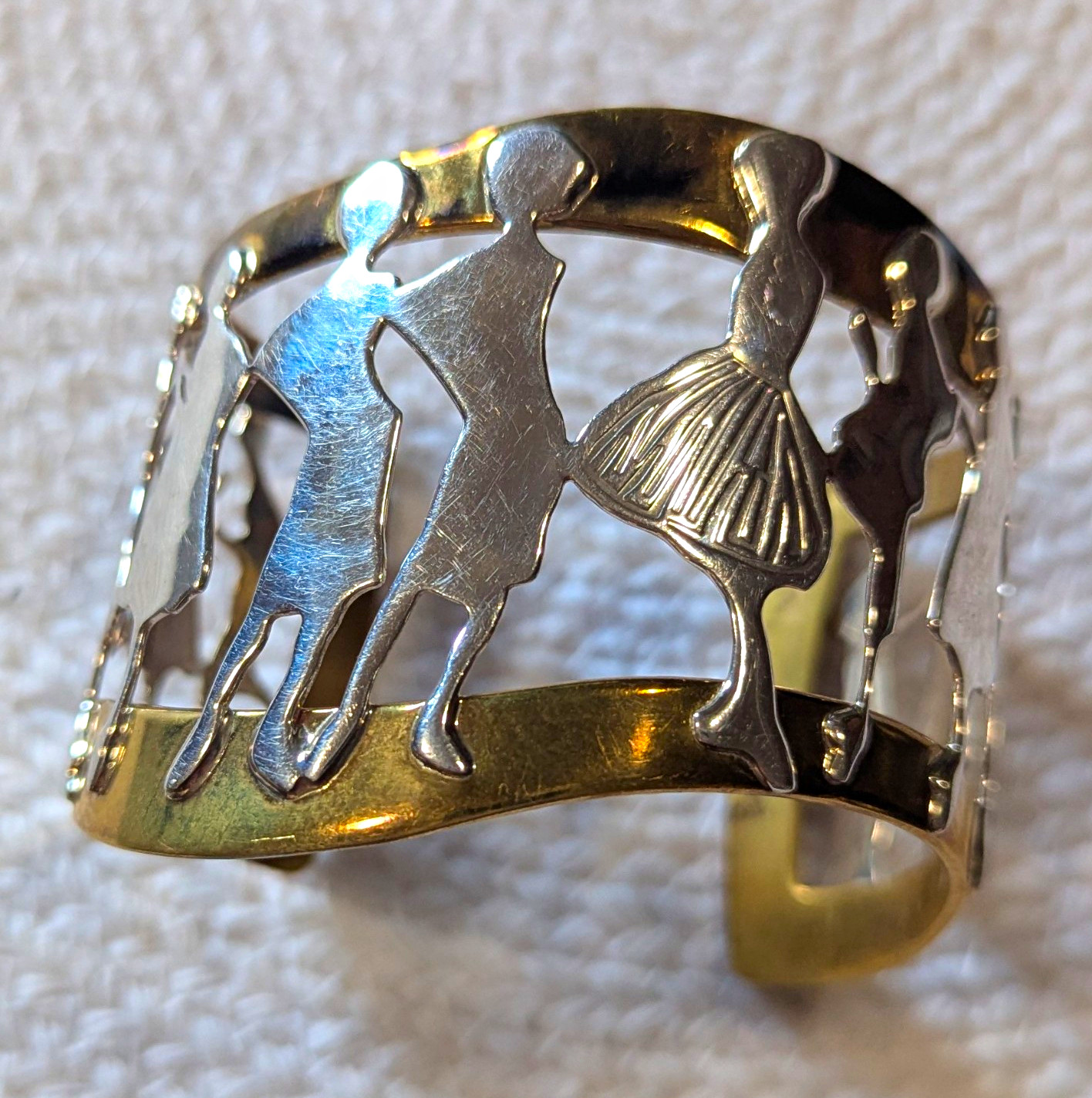 RLM Robert Lee Morris Andy Warhol Women’s Bracelet Sterling & Brass Cuff