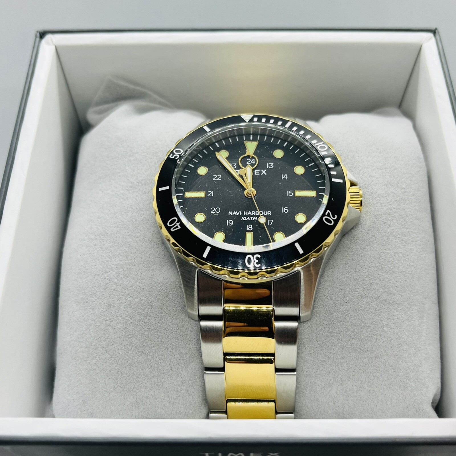 Timex Men’s Navi Harbor Two-Tone 10ATM Stainless Steel 40mm Military Watch