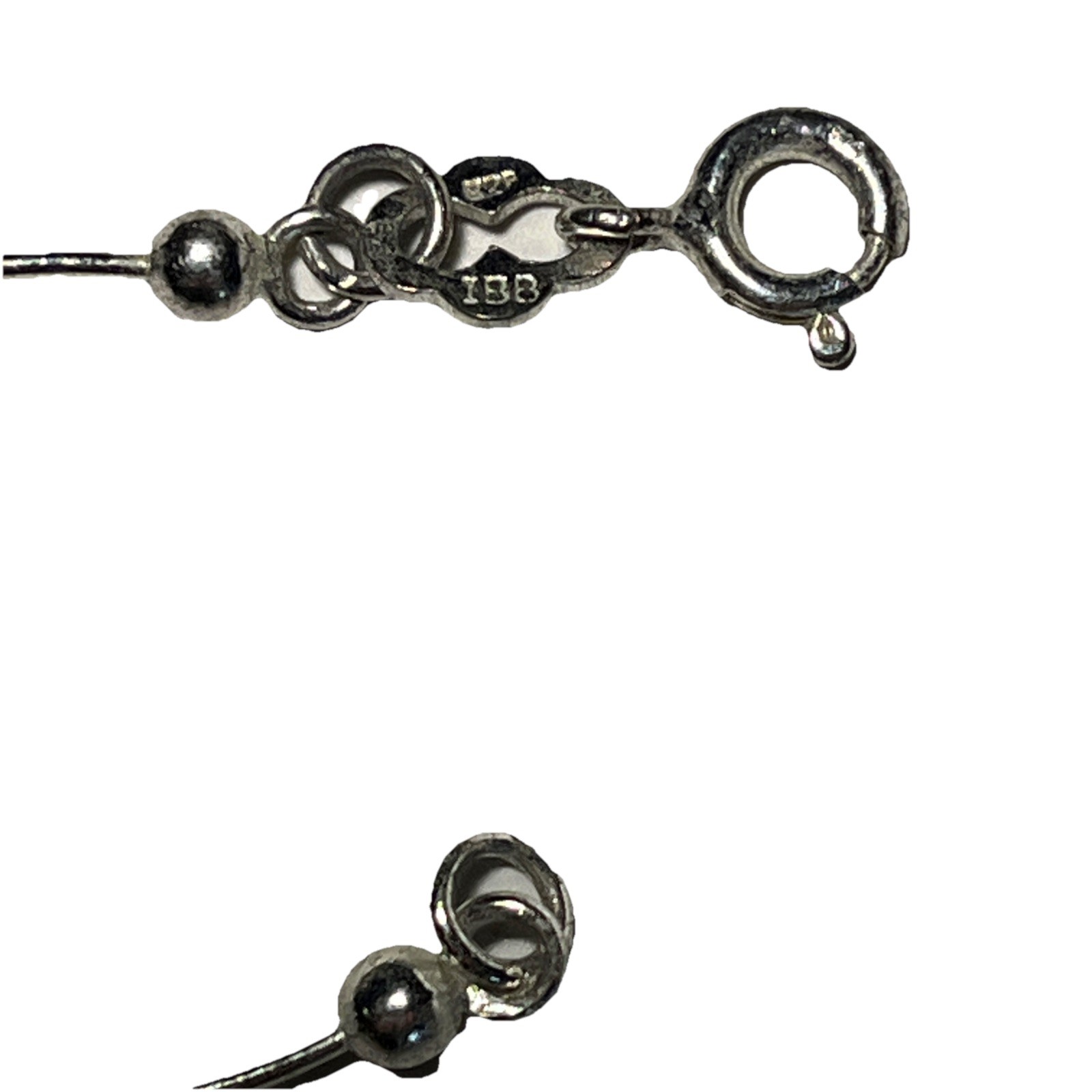 Ball & Bar Links Sterling Silver Stamped 925 Bracelet 3.7 grams 9” In Length