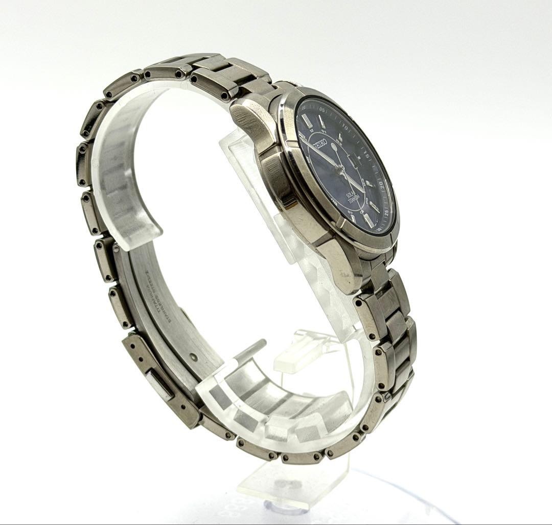 SEIKO SOLAR TITANIUM V145-0AX0 Men’s Watch Date Quartz 3.5cm Clean Working