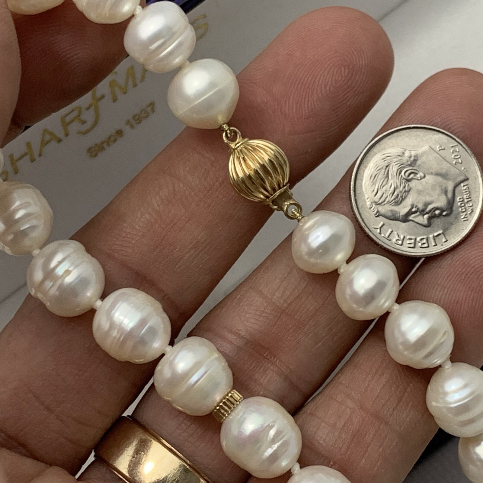 Japan Cultured Pearls Baroque Necklace 8.7 – 11mm Pearl 14k Gold
