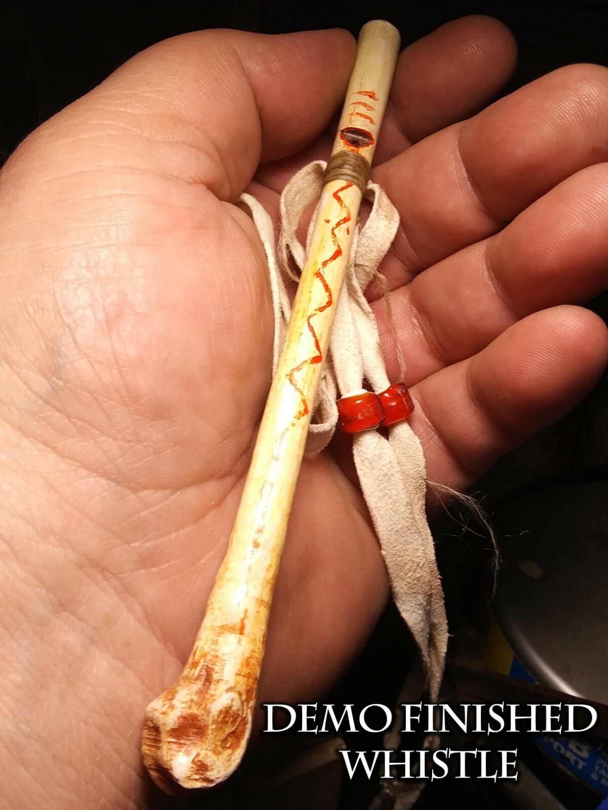 Native American Eagle Wing Bone Replica Whistle 6 inch VIDEO DIY