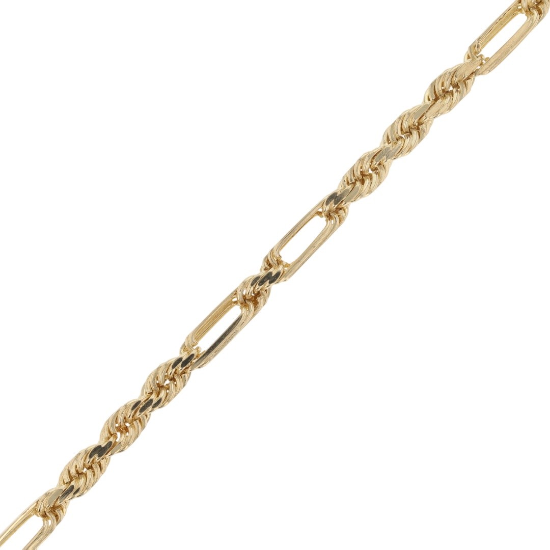 4.7mm Figarope Link Chain 21″ Necklace 14k Yellow Gold 33.01 Grams