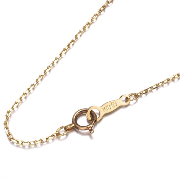 Auth Mikimoto Chain Necklace Cable 38cm 18K 750 Yellow Gold