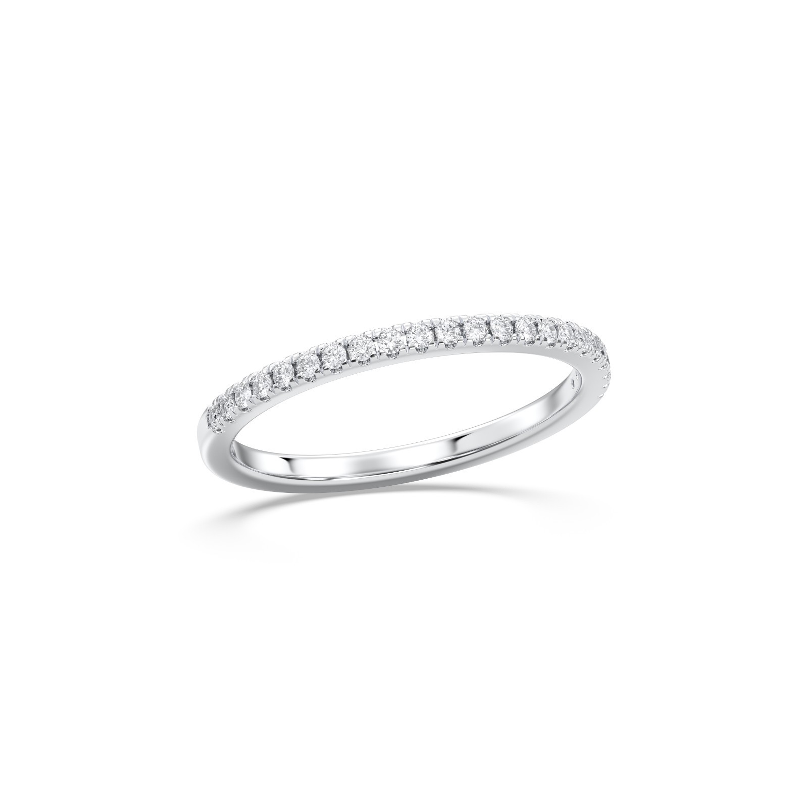 Ananta Jewels 0.20Ct Round Lab Grown Diamond Wedding Band 14K Solid Gold Women’s