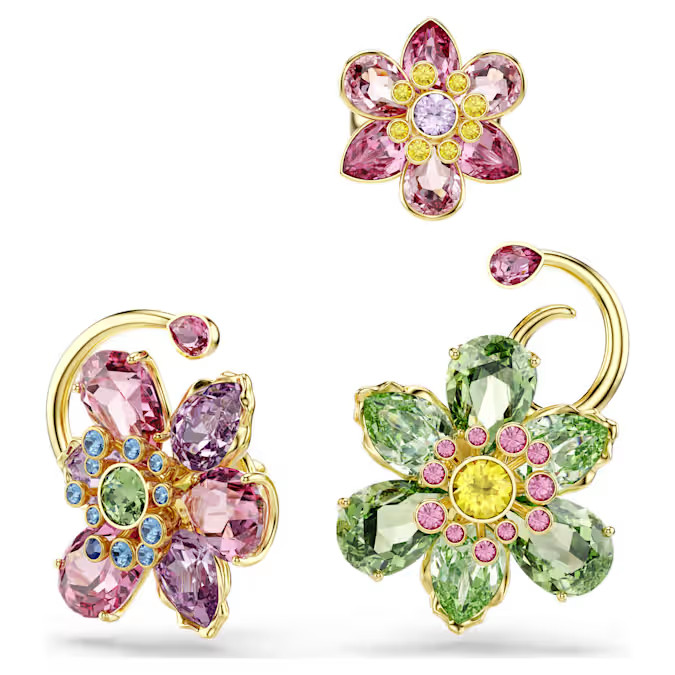 Swarovski Idyllia Ear Hook Set 3 Asymmetric Design Mixed Cut