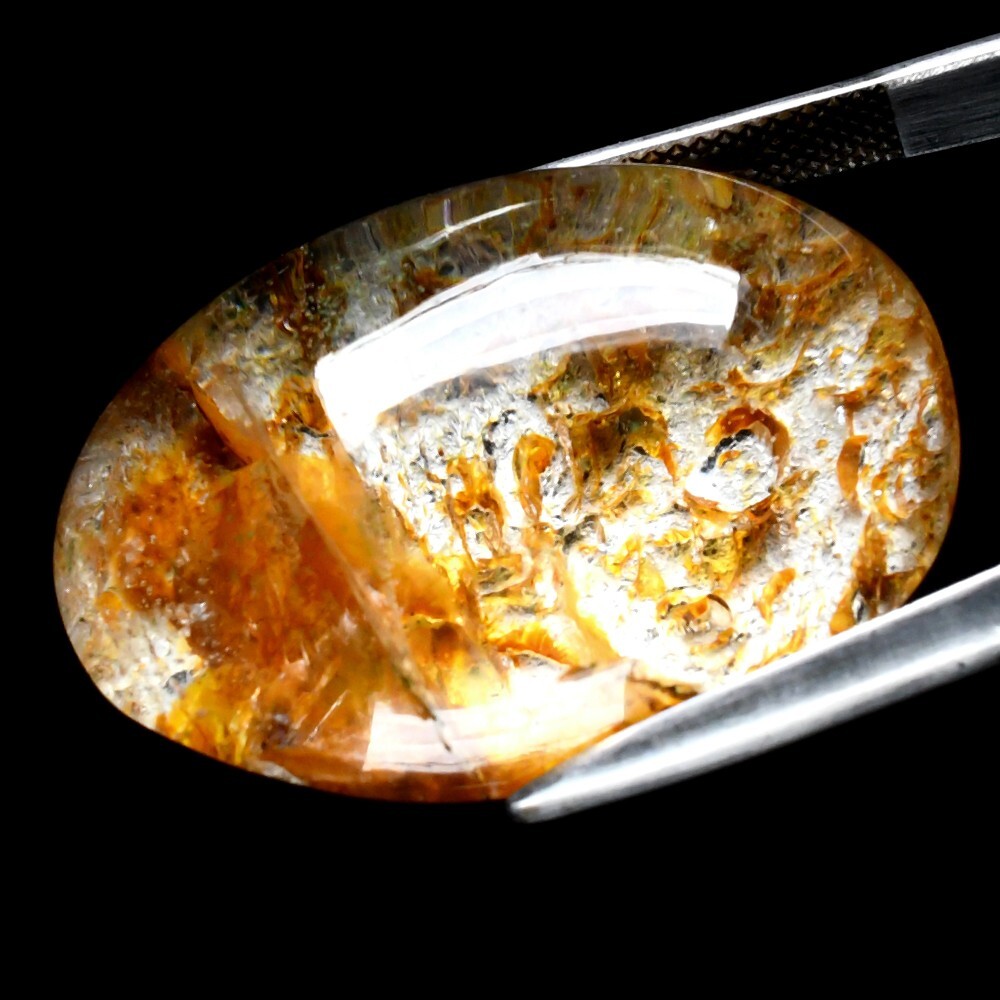 💎 60.37ct Oval Cabochon Natural White Quartz Inclusions – Stunning, Myanmar Gem