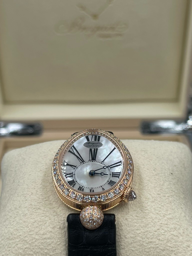Breguet Reine de Naples 33×24.95mm 18K Rose Gold & Diamonds Lady’s Watch, 8928BR