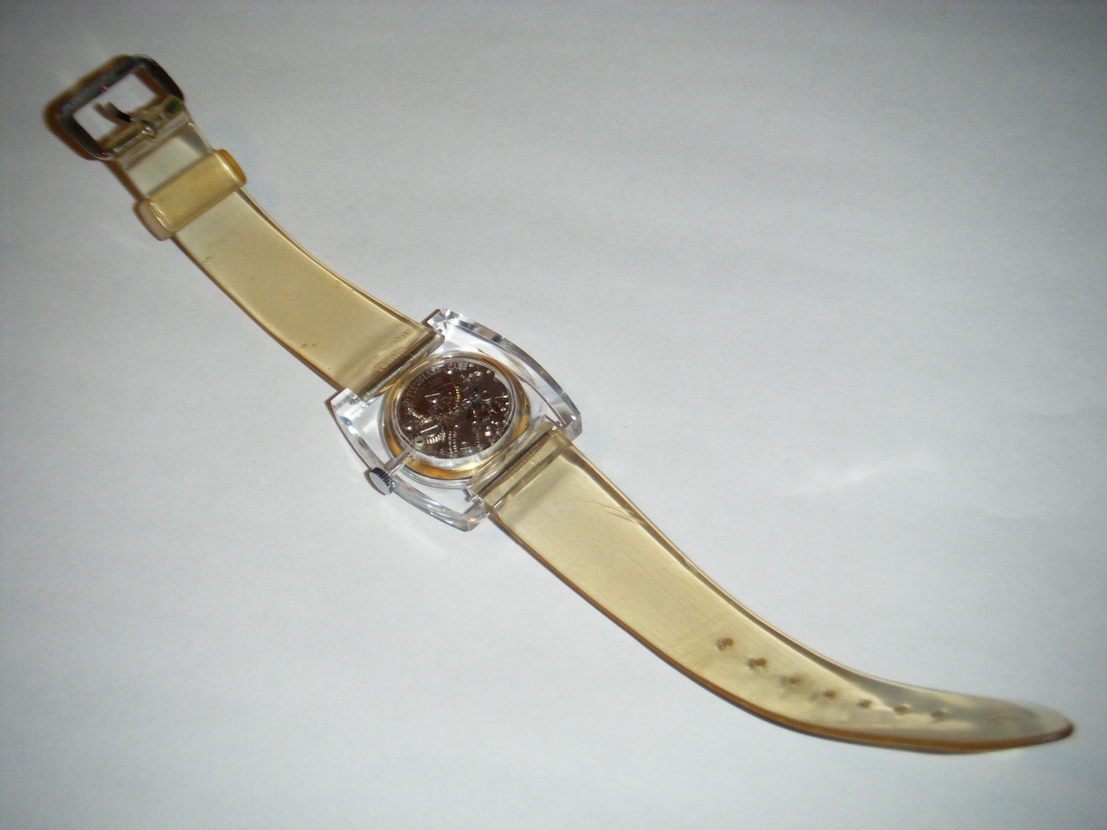 Vintage Chateau Alfex LTD Swiss Plexiglass Manual Wind Mens Wrist Watch