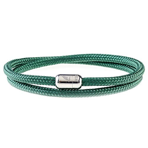 – Men’s Large ( Wrist size: 6.30 – 7.08 inch ) Silver Magnet – Green Bay