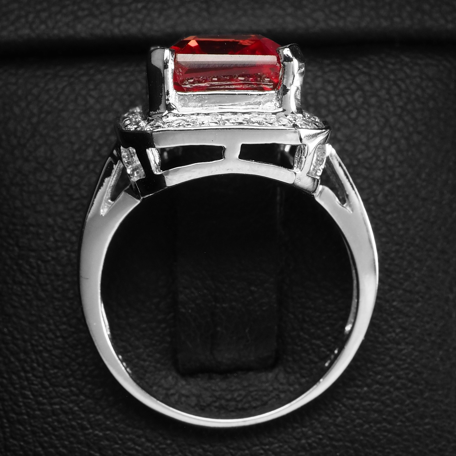 Pristine Sunset Pink Sapphire Baguette 7.06Ct 925 Sterling Silver Handmade Rings