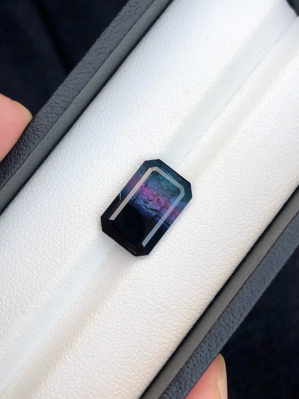 Natural Multi-Color Tourmaline Gemstone: Emerald Cut, Afghanistan , 6.4 Carats