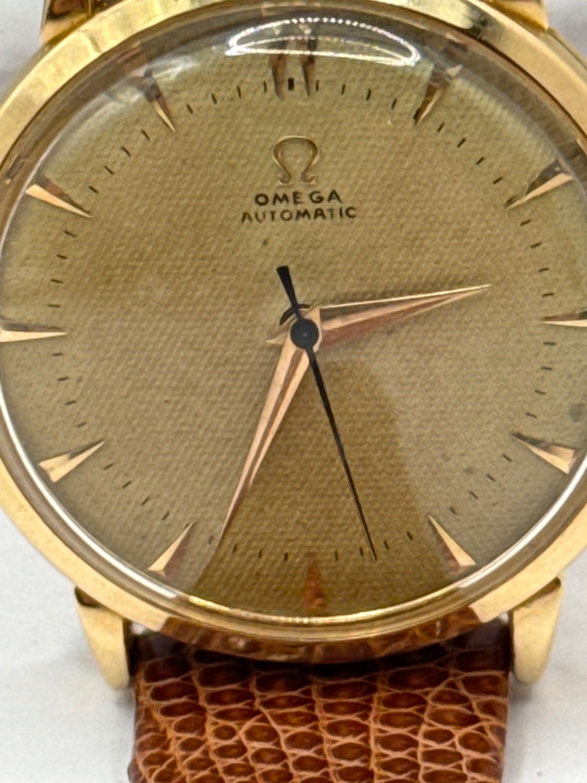 Omega Automatic 18kt Solid Gold Watch.