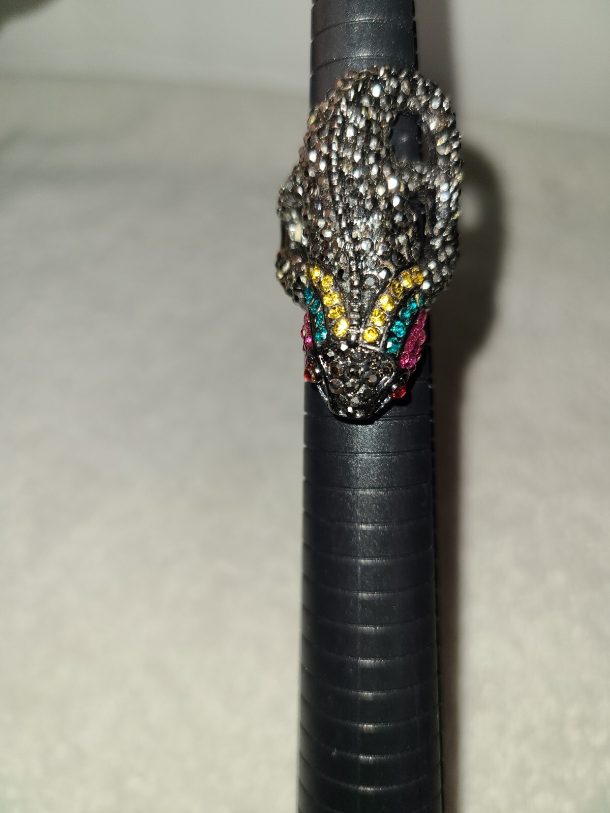 SPRING STREET COLORFUL RHINESTONE LIZARD GECKO REPTILE STRETCH RING