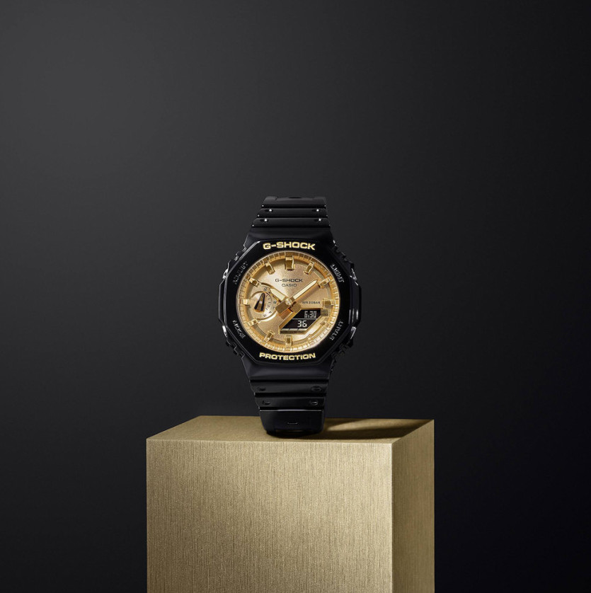 Casio G-Shock GA-2100GB-1ADR Black Gold Analog Digital Men’s Watch 200M