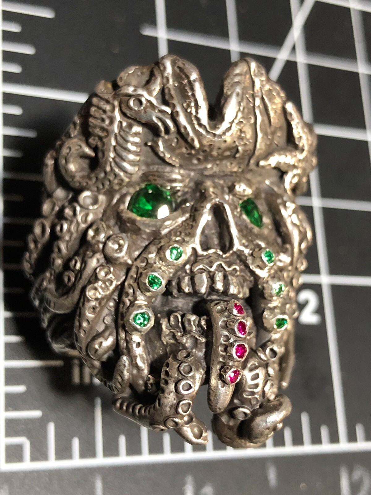 Pirate of the Caribbean Davy Jones Treasure Silver Ring Any Size Quick 3.1 oz