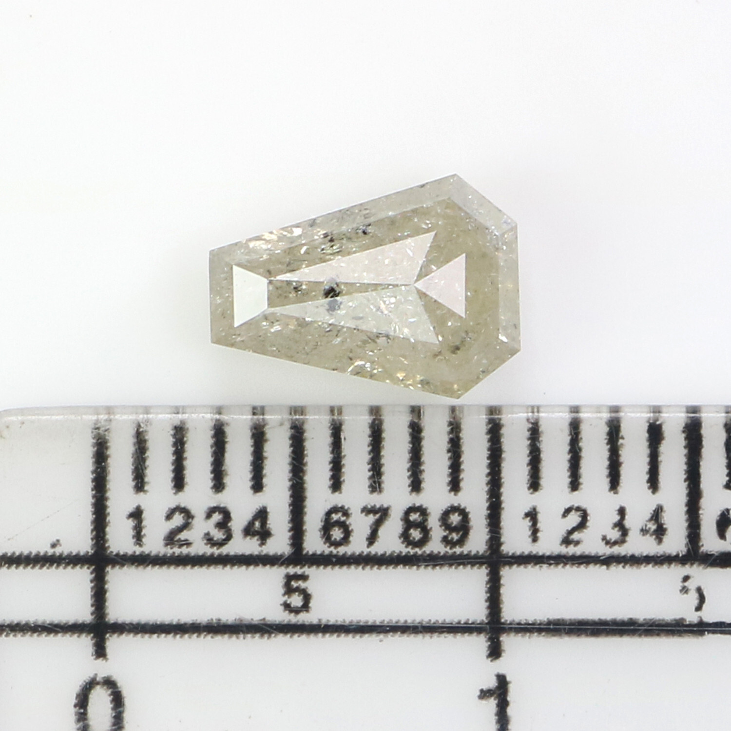 1.26 Ct Natural Loose Coffin Shape Diamond 7.90 MM Grey Color Diamond LQ2907