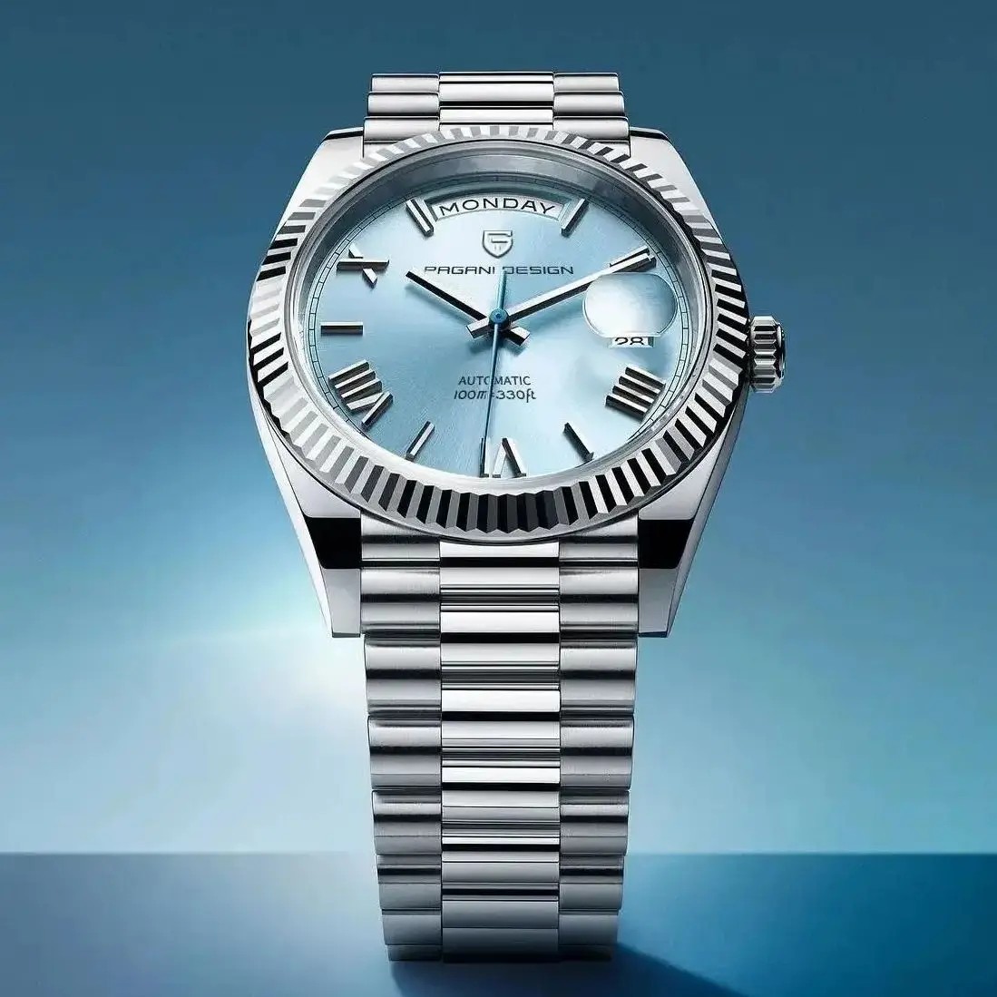 PAGANI DESIGN PD1752 Sky Blue Dial Automatic Stainless Steel Luxury Men’s Watch