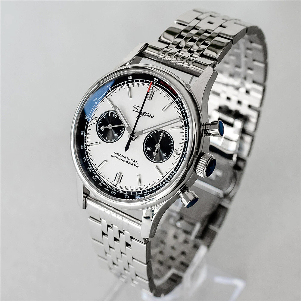 Sugess Chrono Heritage Panda Chrono Mechanical Watch SEAGULL 1963 SUPANK003SN