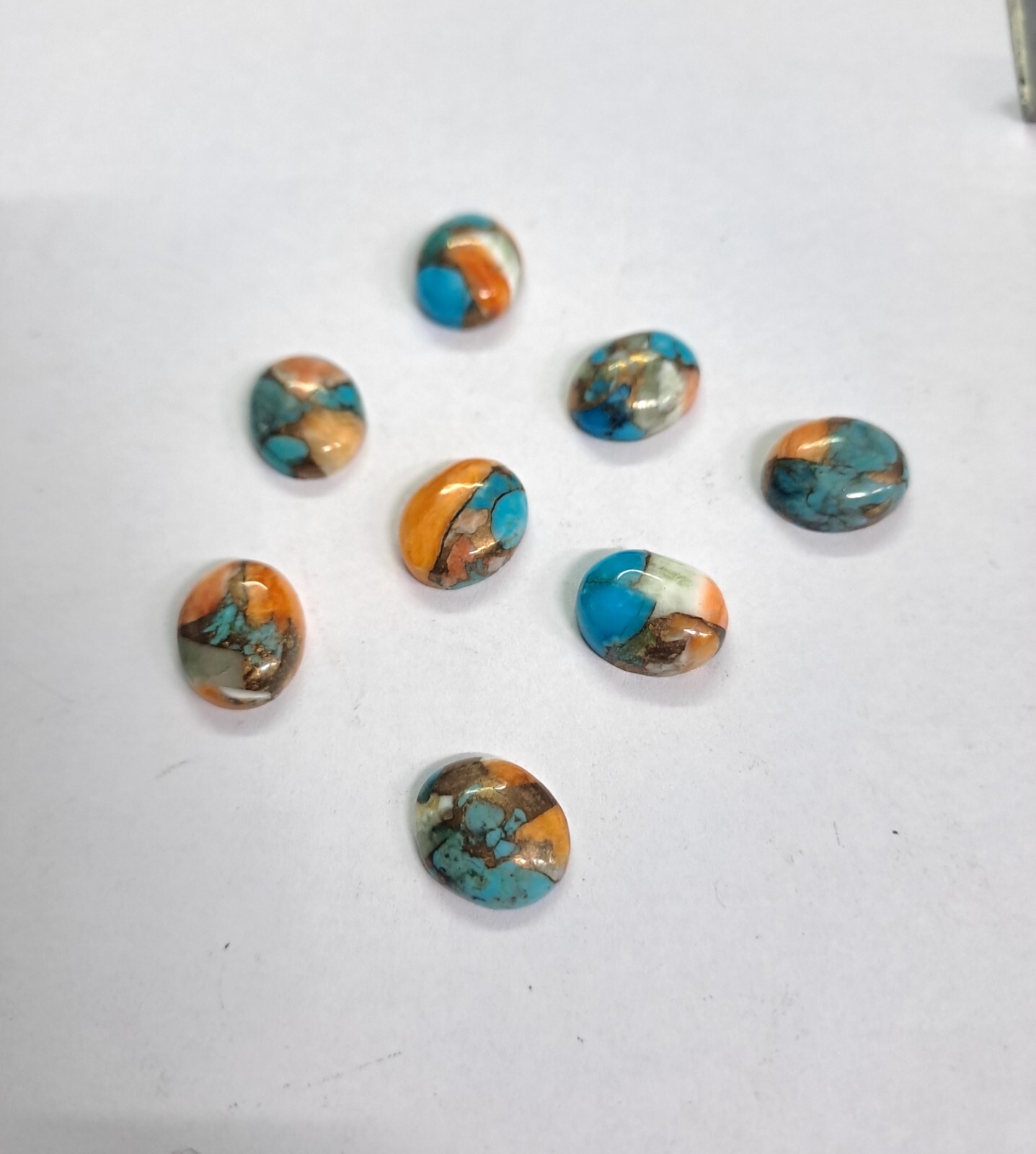[WHOLESALE] OYSTER COPPER TURQUOISE CABOCHON OVAL SHAPE LOOSE GEMSTONE