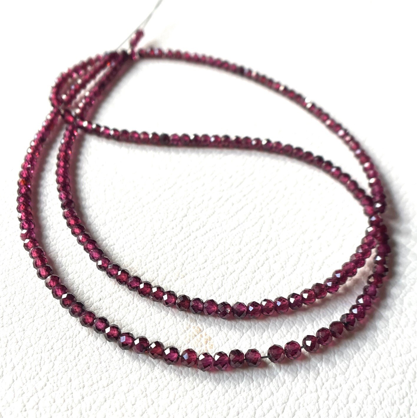 Natural Rhodolite Garnet Faceted Roundelle Beads Gemstone , Faceted Garnet Beads