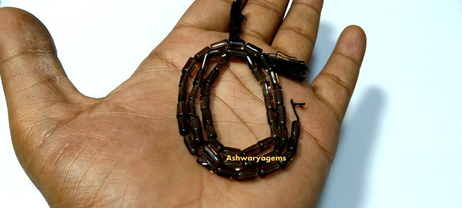 Smoky Quartz Tube 4×6-4x8mm Smooth Loose Gemstone Beads 14″Inch 1 Strand AG