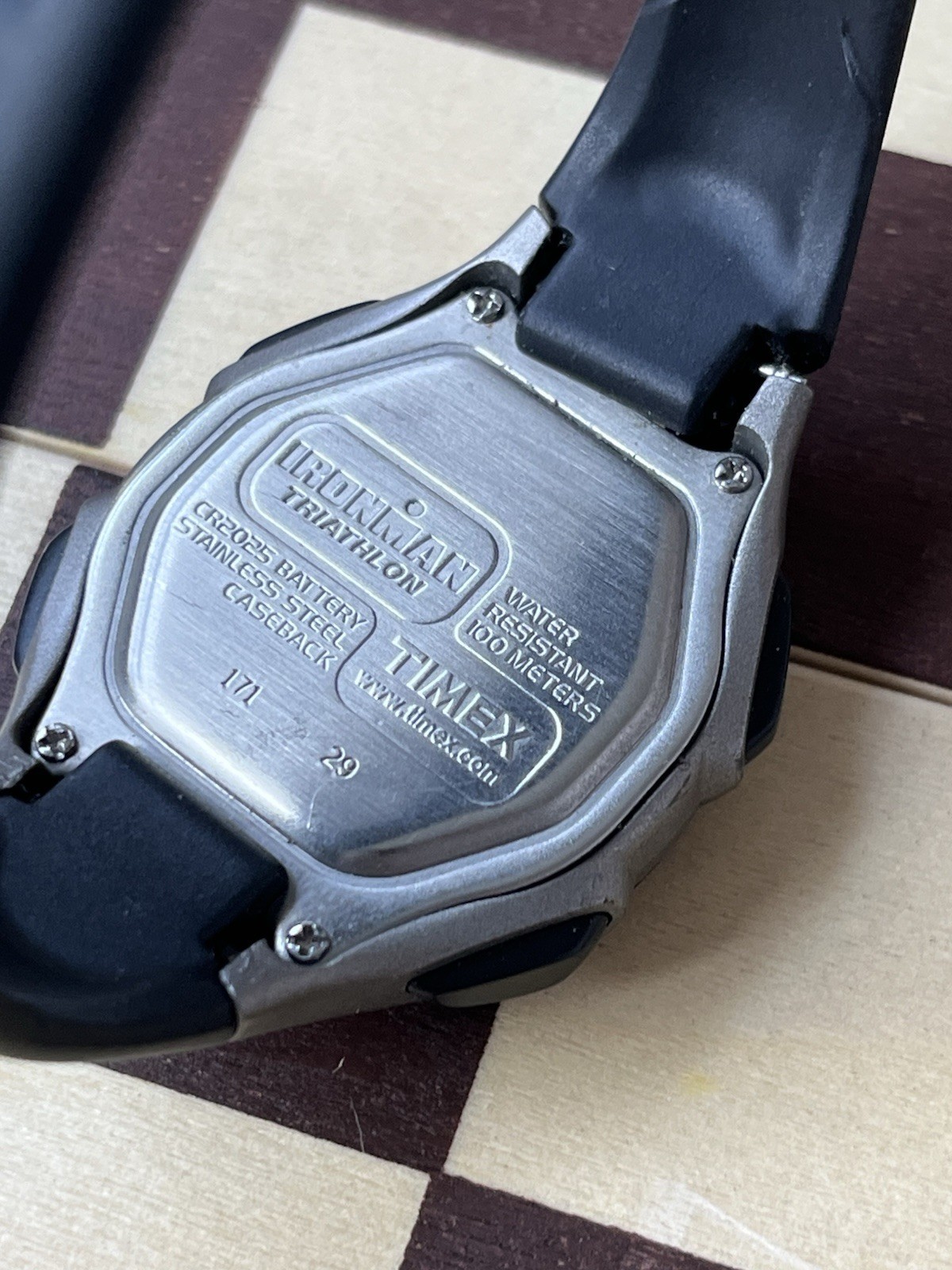 Timex Ironman Triathlon Classic 30 Lap Black 34mm Case Indiglo WR100 Working