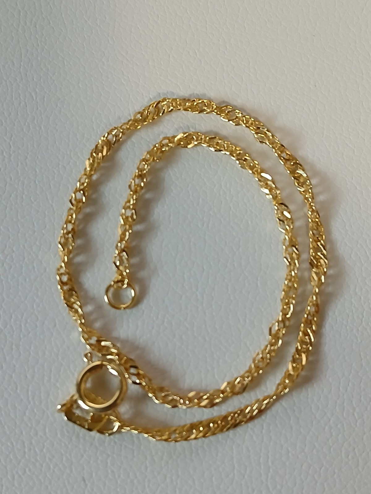 10k Twisted Singapore Link Yellow Gold Bracelet 6.5″ 1.5mm