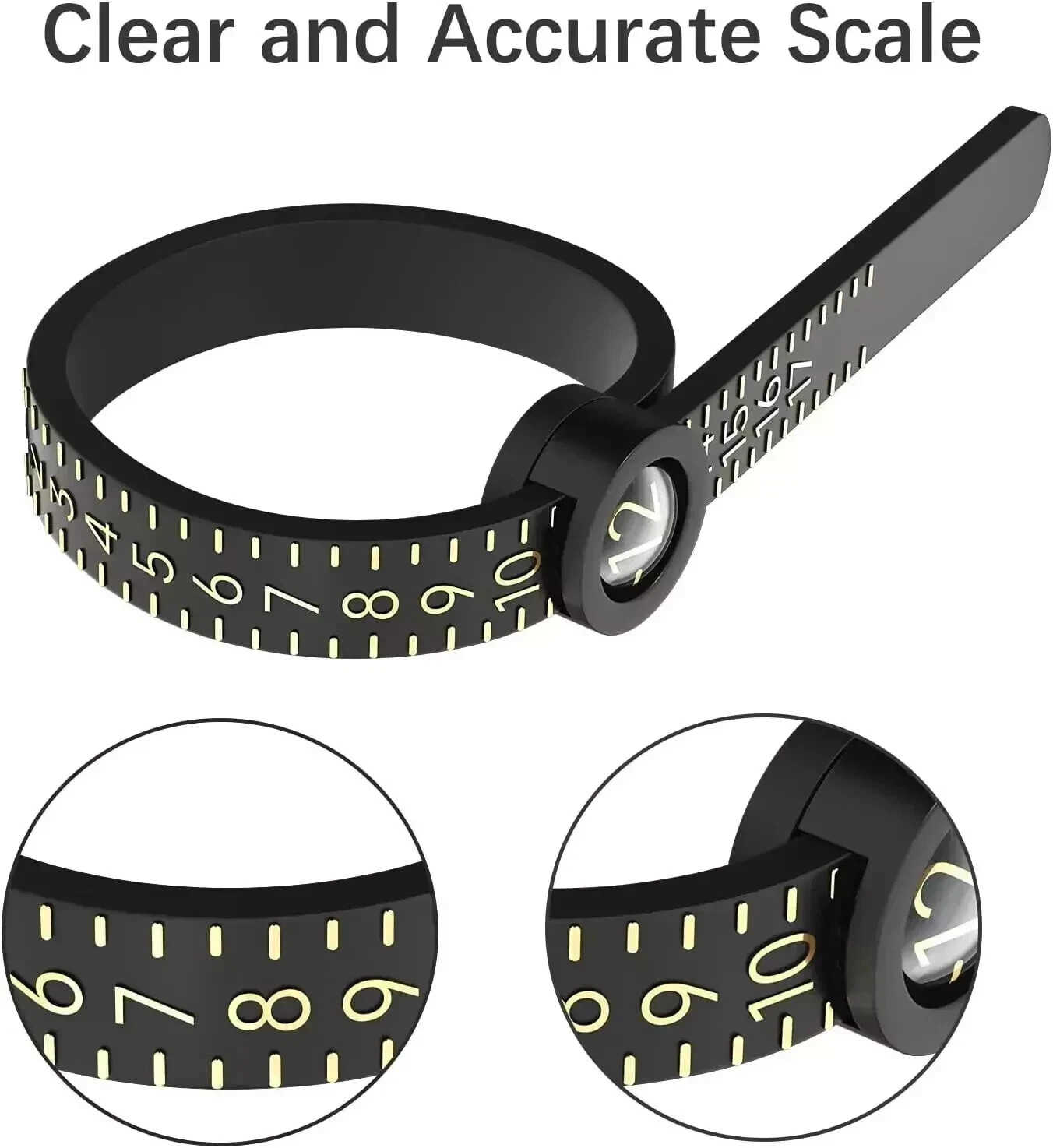 Ring Sizer Measuring Tool Set Metal Finger Sizing Gauge Women Men Wedding New