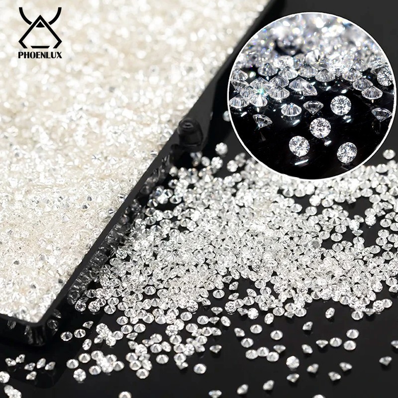 5CT Loose Moissanite Round Gem 0.7mm-3mm Melee Stone D White VVS For Jewelry DIY