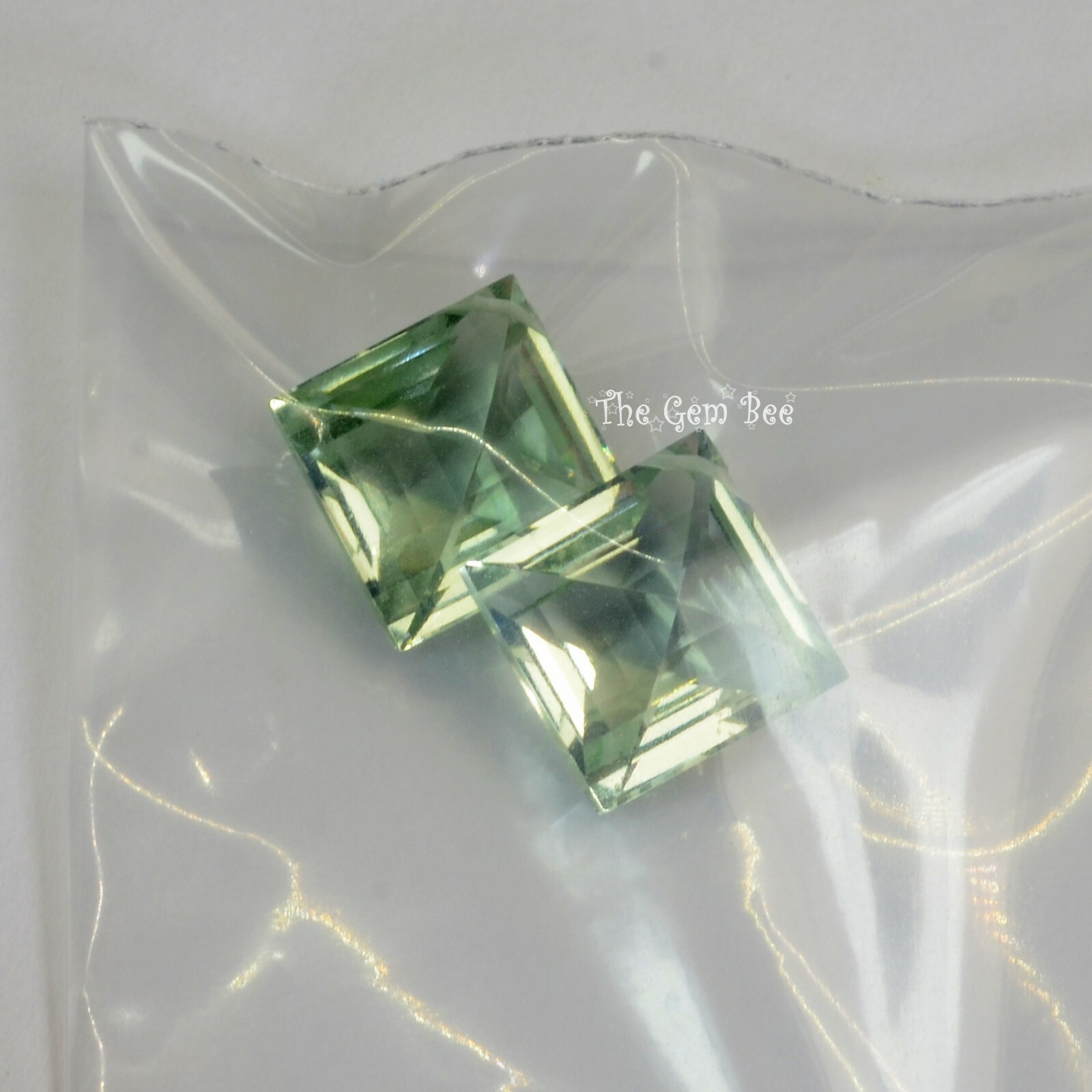 10.3MM Green Amethyst Prasiolite Faceted Kite Briolette Bead PAIR