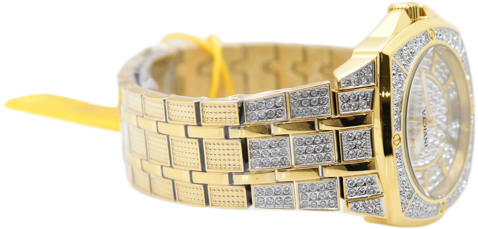 Invicta Celestial Lux Men’s 43mm Gold Pave 407 Crystals Quartz Watch 50327