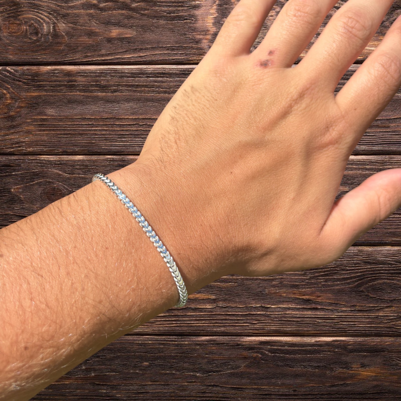 2.5mm Franco Link Bracelet – Real Solid 925 Sterling Silver Or 14k Gold Vermeil