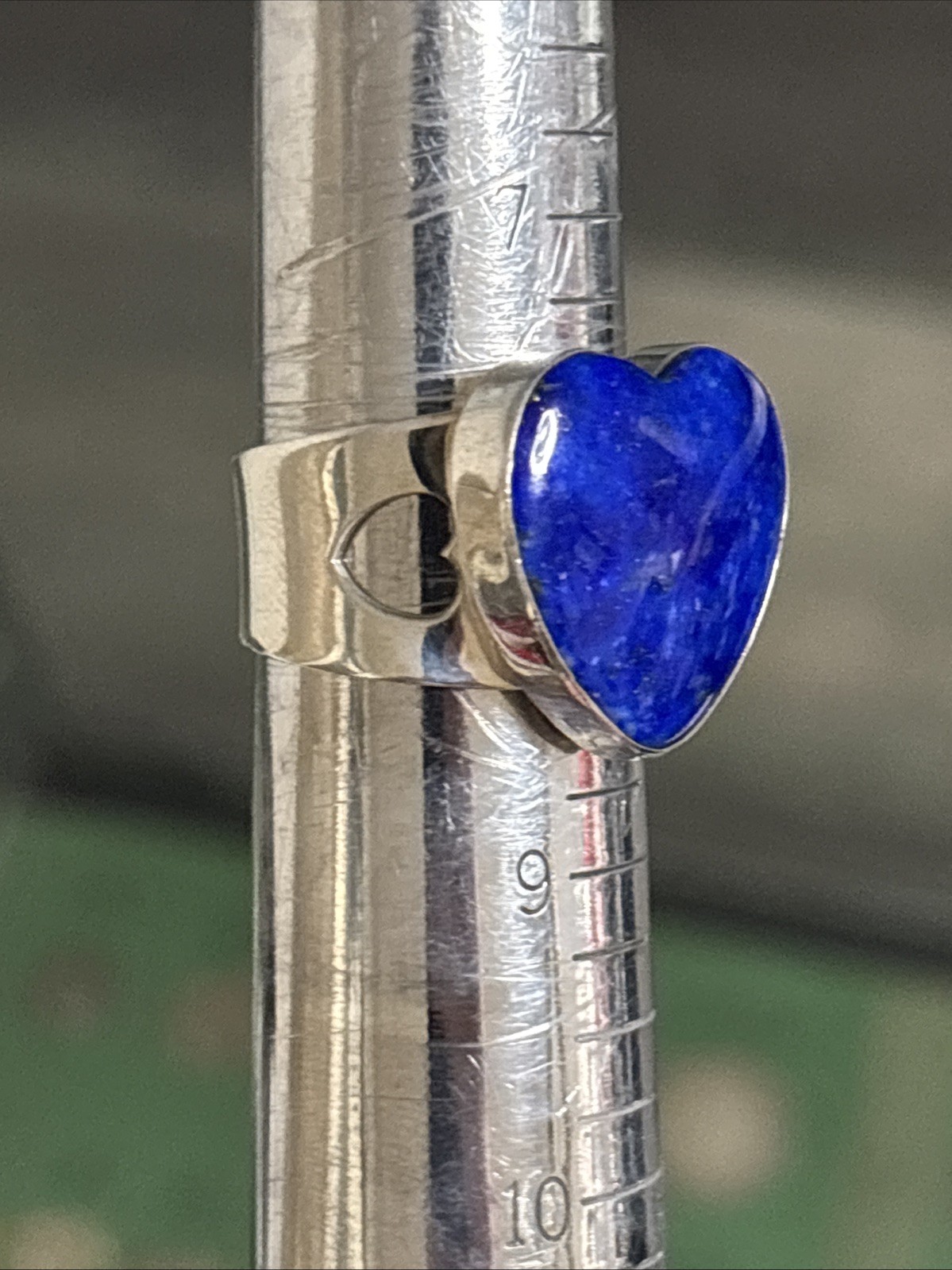 MINE FINDS BY JAY KING DTR Lapis Lazuli Heart Sterling Silver Ring Size 8