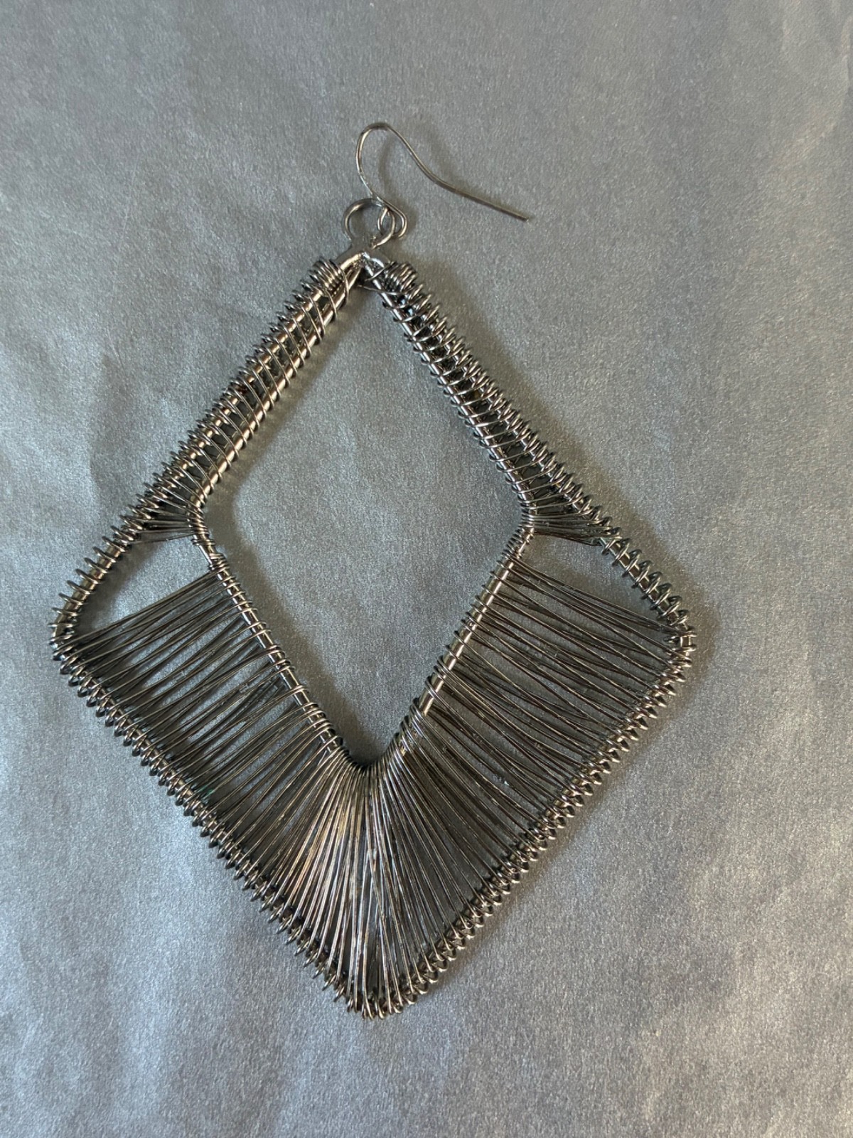 Lot of 3 Pair Bold Oversized Pierced Earrings Black Silver Gold Tone Geometric