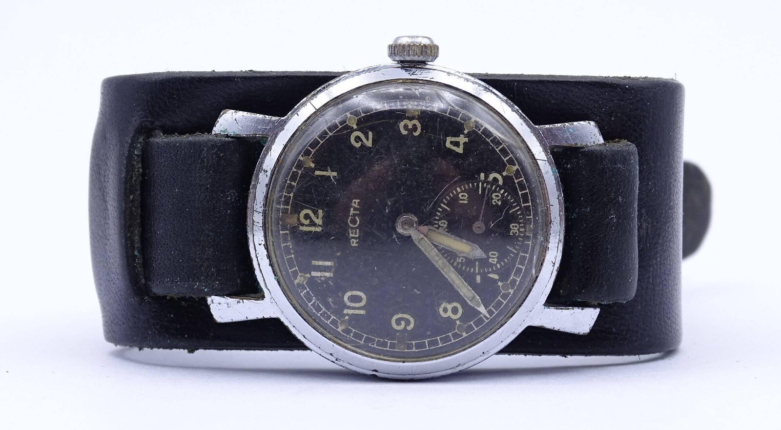 Rare RECTA CAL. G1 Luftwaffe Military Wehrmacht WWII MECHANICAL WRISTWATCH