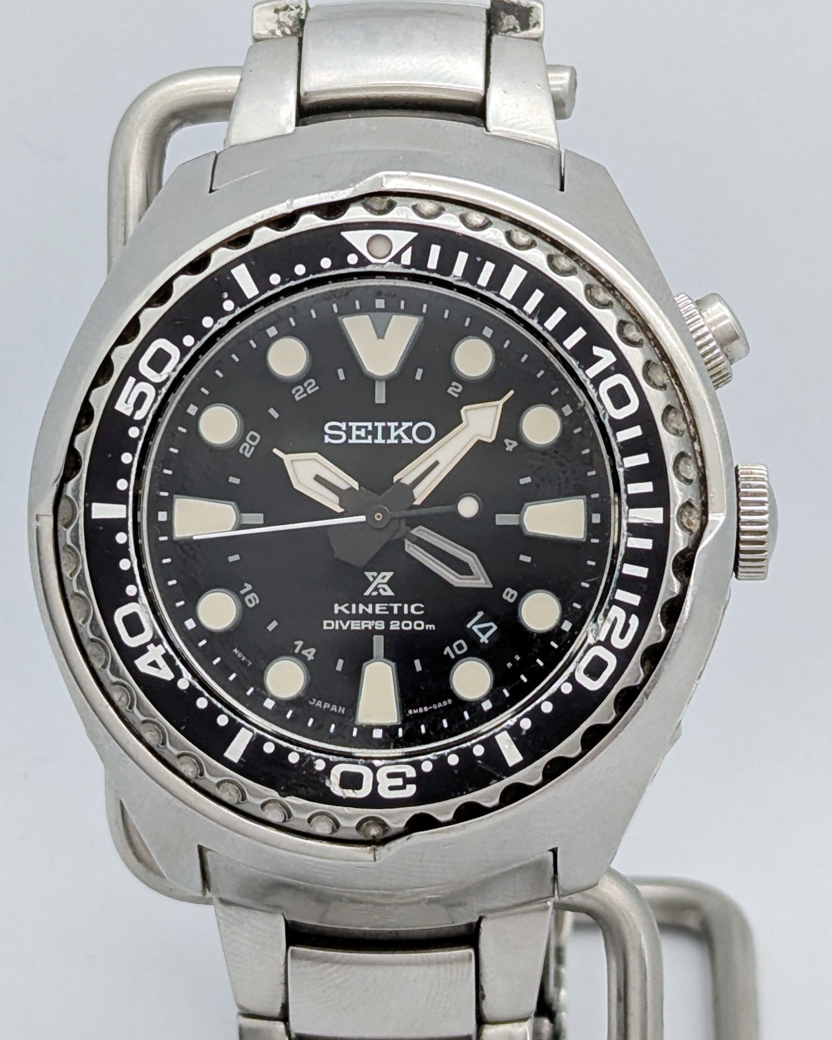 Seiko Prospex SUN019 Kinetic GMT Diver 200M Black Sapphire 5M85 | Runs Strong
