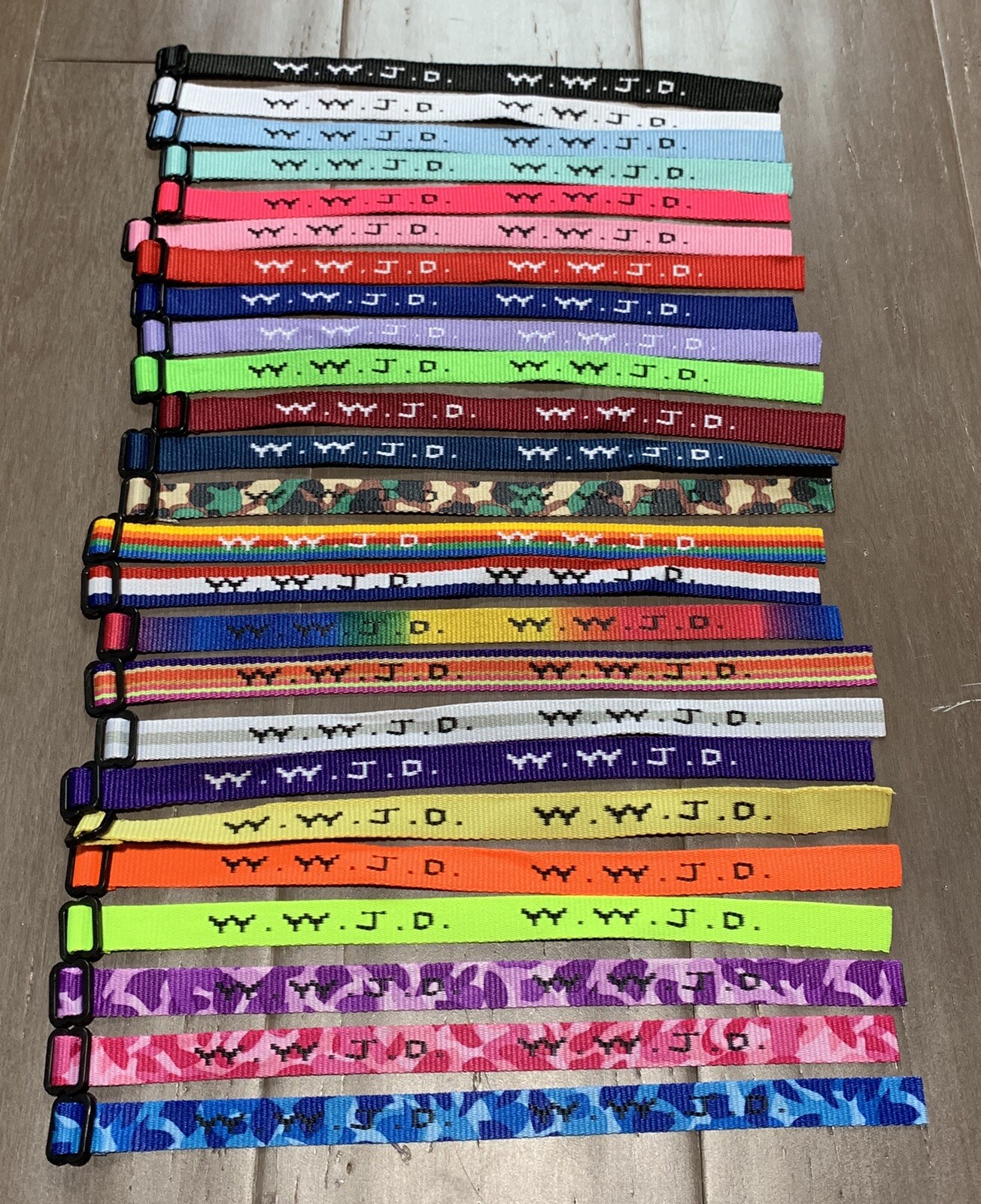 1 Woven Jesus Religious WWJD Bracelets Bracelet Fundraiser Fashion Wristbands