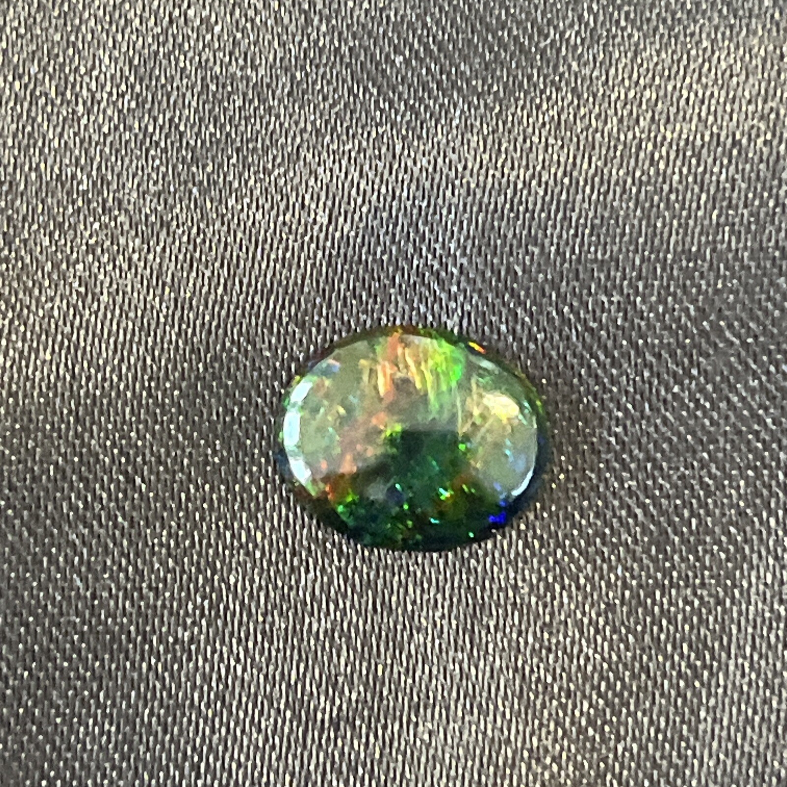 1 Ct. Black Opal Cabochon Stabilized 9.2mm X 11.3mm X 2mm