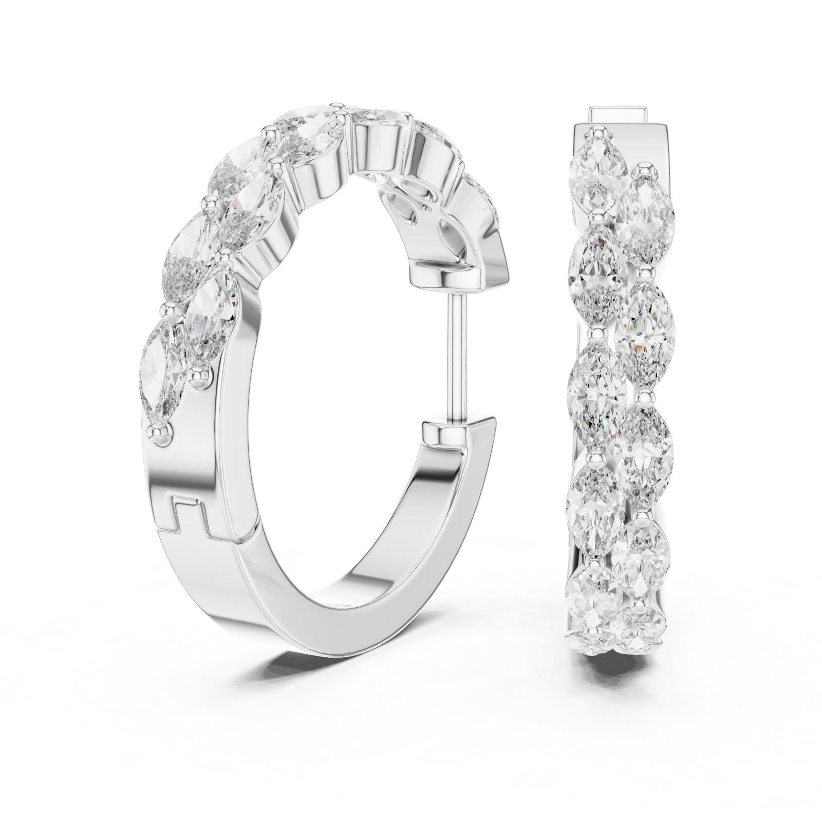 Lab grown diamond earring hoop | Silvadium | Life time tarnish free