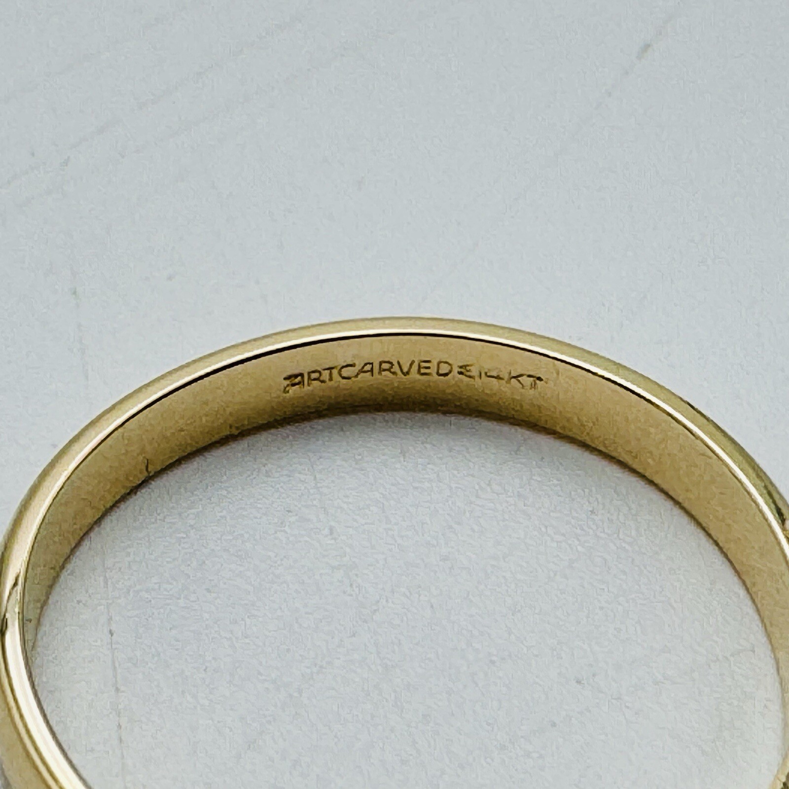 Vintage 14k Yellow Gold Artcarved Wedding Band Ring 1.3g Size 6