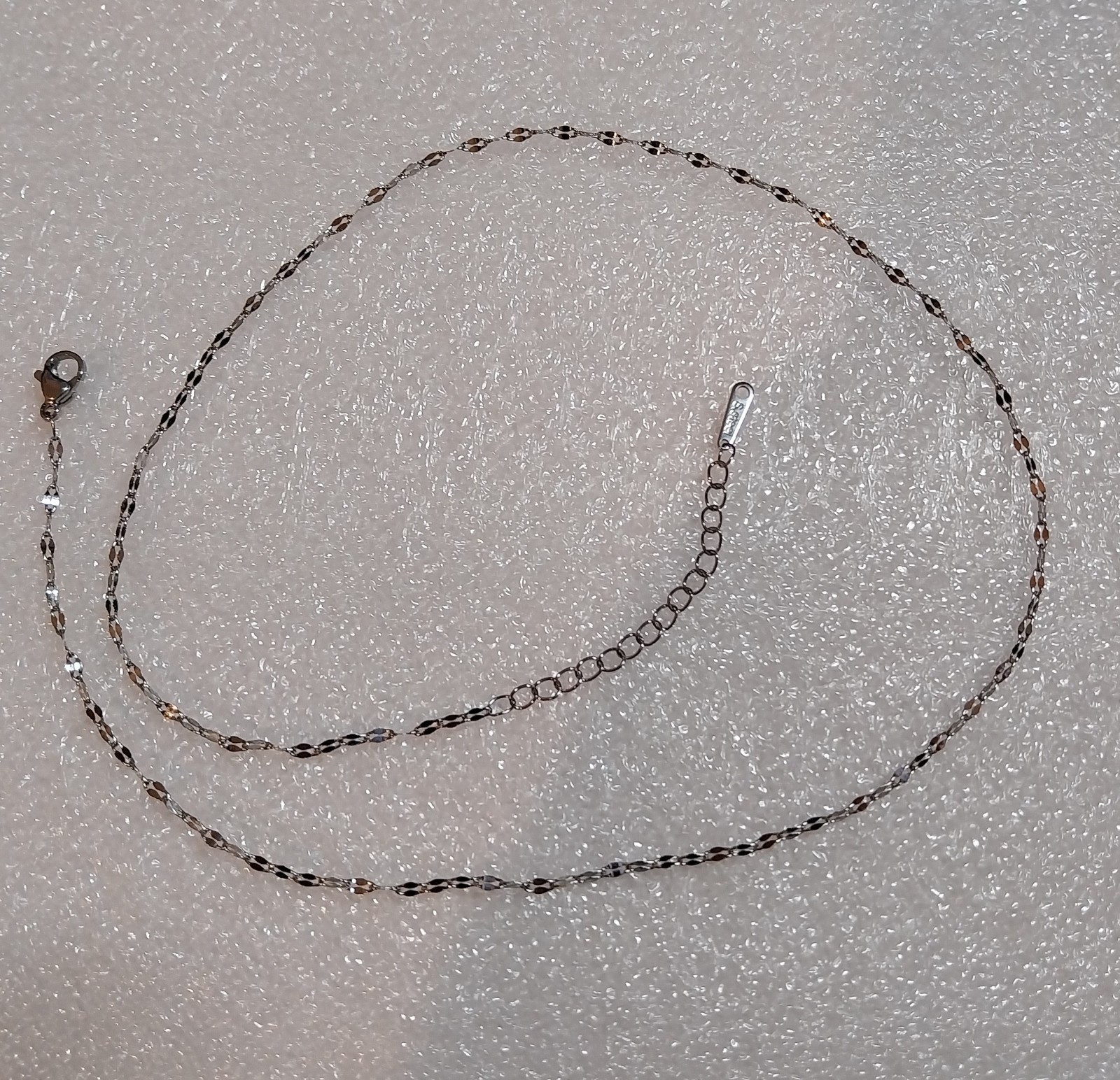 Stainless Steel Shining Chain Necklace 45+5 cm Unisex Lobster Clasp Daily Use