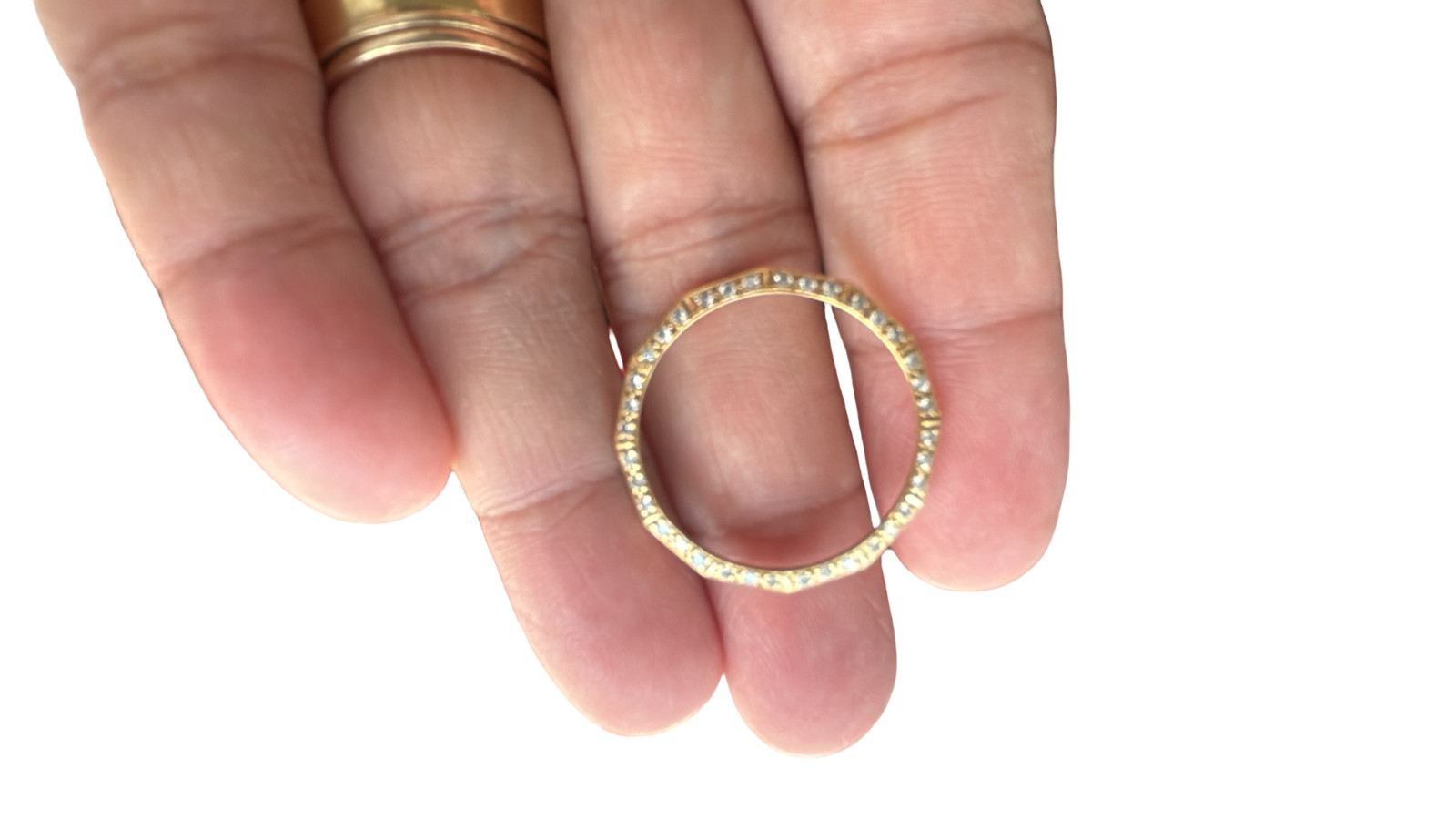 18k Gold and Diamond Baume Mercier Watch Bezel for Parts
