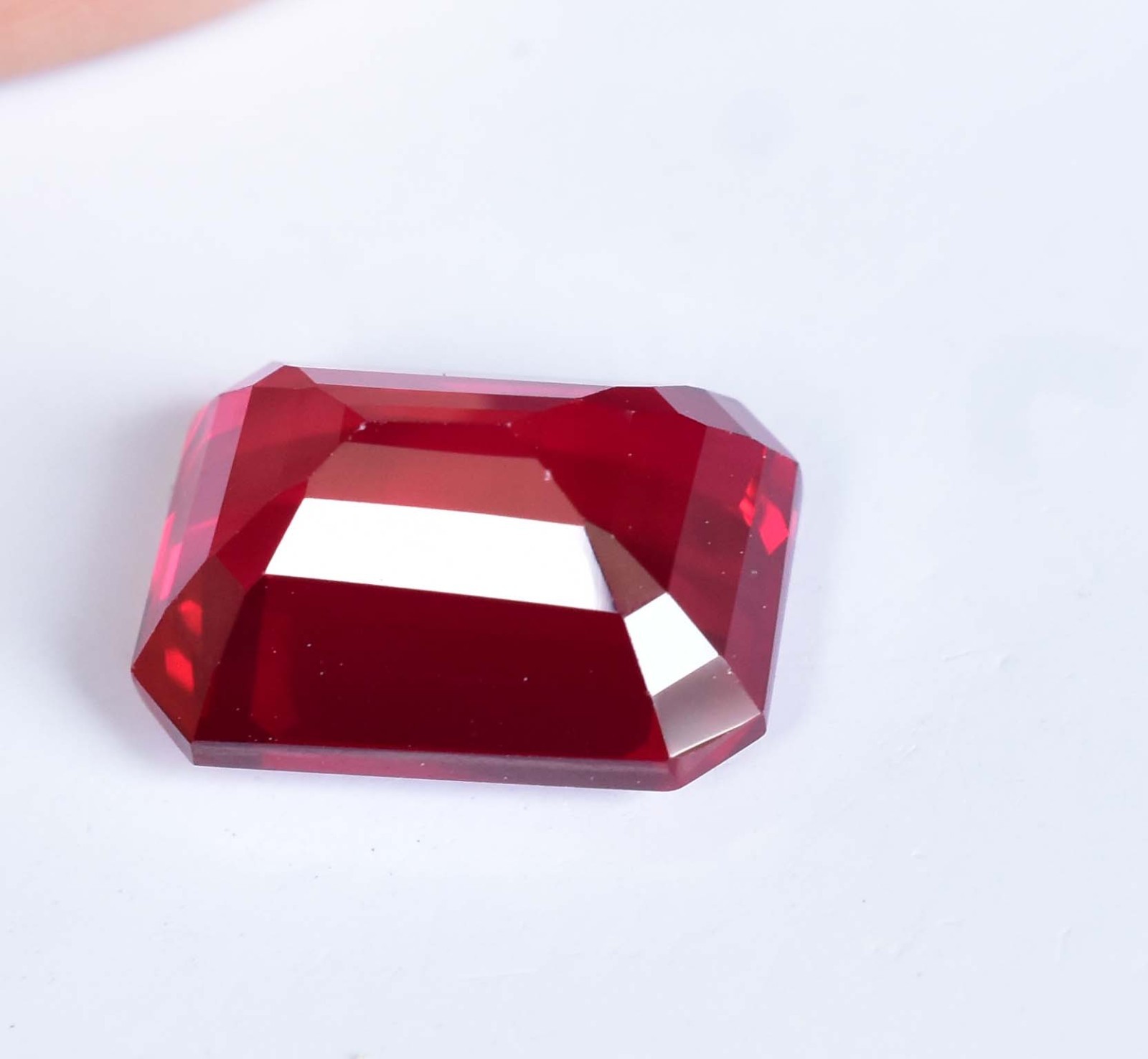 11.60Ct Natural Myanmar Red Spinel Certified Emerald Cut Flawless Loose Gemstone